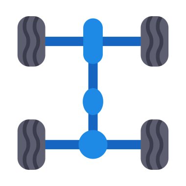 Kişisel ve ticari kullanım için Chassis Vektör Düz Simgesi