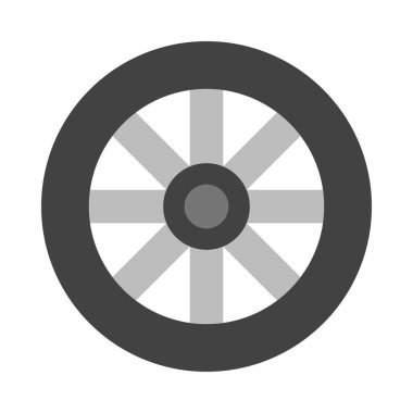 Kişisel ve ticari kullanım için Tekerlek Vektörü Düz Simgesi