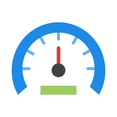 Kişisel ve Ticari Kullanım İçin Hız göstergesi Vektörü Düz Simgesi