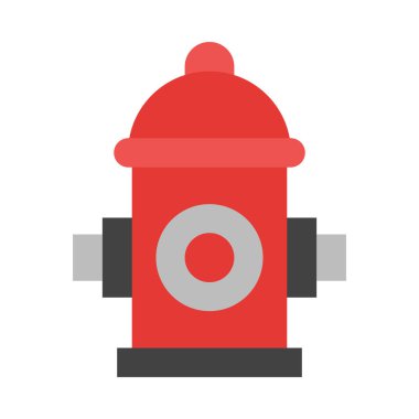 Kişisel ve ticari kullanım için Yangın Hidranı Vektör Düz Simgesi