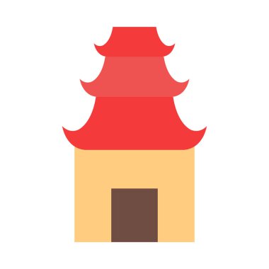 Kişisel ve ticari kullanım için Tapınak Vektörü Düz Simgesi