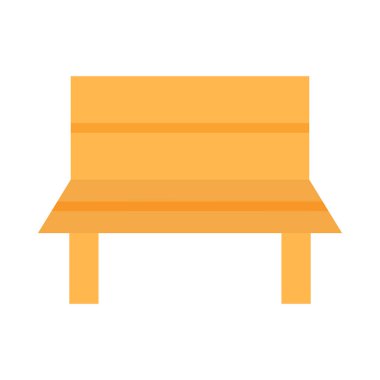 Kişisel ve ticari kullanım için Bench Vektör Düz Simgesi