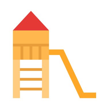 Kişisel ve Ticari Kullanım İçin Oyun Alanı Vektörü Düz Simgesi