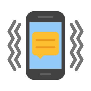 Kişisel ve ticari kullanım için Titreşim Vektörü Düz Simgesi