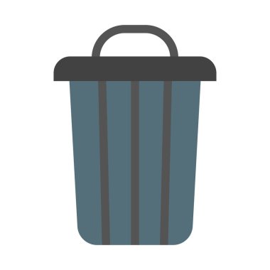 Kişisel ve Ticari Kullanım İçin Çöp Vektörü Düz Simgesi