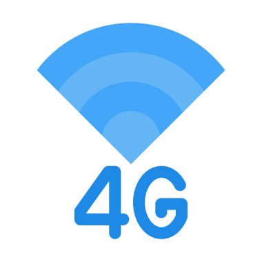 Kişisel ve Ticari Kullanım için 4G Vektör Düz Simgesi