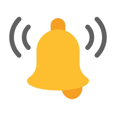 Kişisel ve Ticari Kullanım için Bildirim Vektörü Düz Simgesi