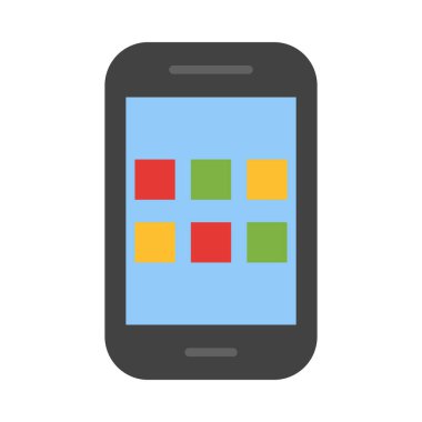 Kişisel ve ticari kullanım için Uygulama Vektörü Düz Simgesi