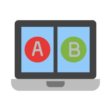 Kişisel ve ticari kullanım için Ab Vektör Düz Simgesi Testi