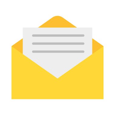 Kişisel ve Ticari Kullanım için Harf Vektörü Düz Simgesi