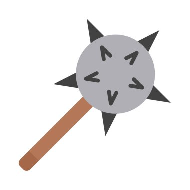 Kişisel ve Ticari Kullanım için Mace Vektör Düz Simgesi