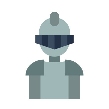 Kişisel ve Ticari Kullanım İçin Şövalye Vektörü Düz Simgesi