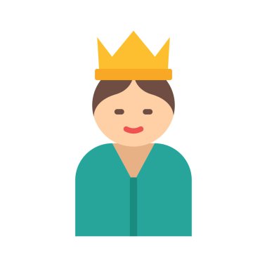 Kişisel ve Ticari Kullanım İçin Prenses Vektörü Düz Simgesi