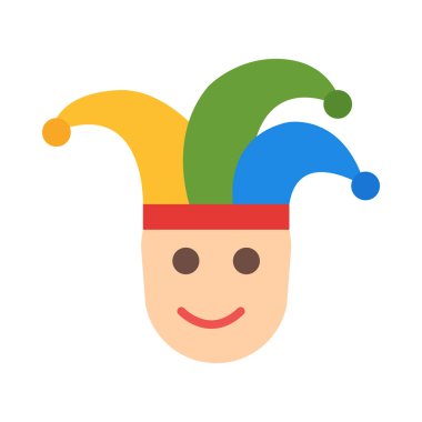 Kişisel ve Ticari Kullanım İçin Soytarı Vektörü Düz Simgesi