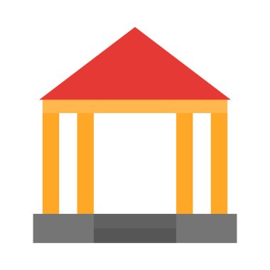 Kişisel ve Ticari Kullanım İçin Pavilion Vektör Düz Simgesi