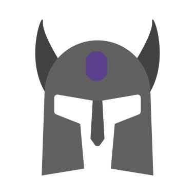 Kişisel ve Ticari Kullanım İçin Miğfer Vektörü Düz Simgesi