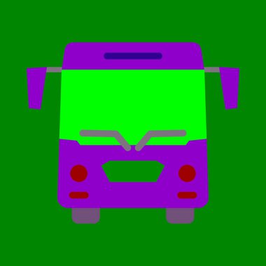 Kişisel ve Ticari Kullanım için Otobüs Vektörü Düz Simgesi