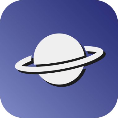 Kişisel ve ticari kullanım için Gezegen Vektörü Glyph Gradyan Arkaplan Simgesi