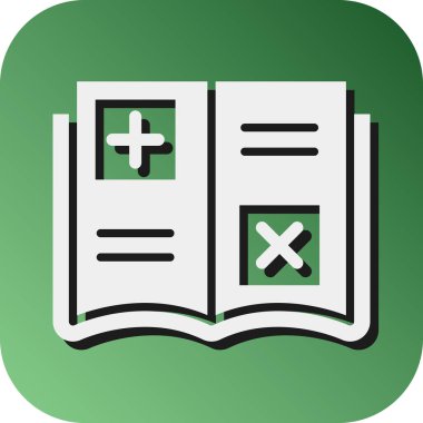 Kişisel ve ticari kullanım için Matematik Kitabı Vektörü Grafik Arkaplan Simgesi