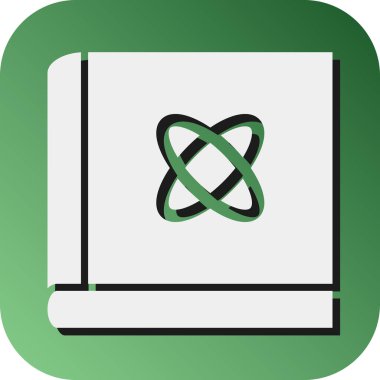 Kişisel ve ticari kullanım için Bilim Kitabı Vektörü Glyph Gradyan Arkaplan Simgesi