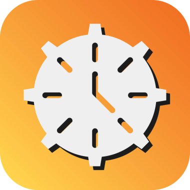 Kişisel ve ticari kullanım için Zaman Kaydet Vektör Gradyan Arkaplan Simgesi