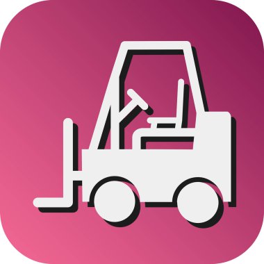 Kişisel ve ticari kullanım için Forklift Vektörü Gradyan Arkaplan Simgesi