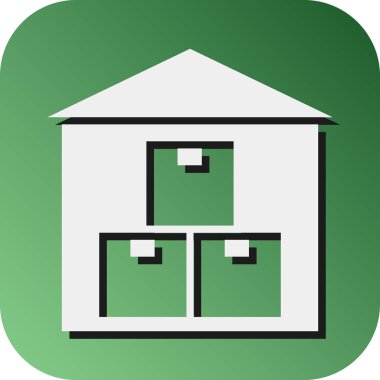 Kişisel ve ticari kullanım için Depo Vektörü Glyph Gradyan Arkaplan Simgesi