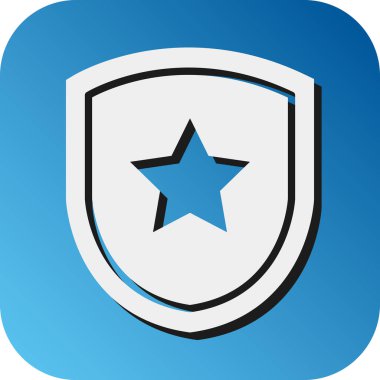 Kişisel ve ticari kullanım için Kalkan Vektörü Glyph Gradyan Arkaplan Simgesi