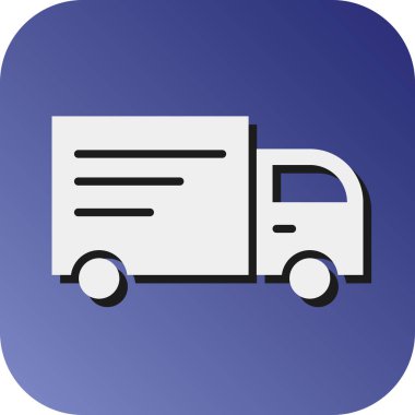 Kişisel ve ticari kullanım için Hızlı Teslimat Vektörü Glyph Gradyan Arkaplan Simgesi