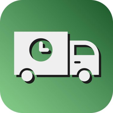 Kişisel ve ticari kullanım için Express Taşıma Vektörü Glyph Gradyan Arkaplan Simgesi