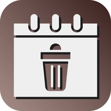 Kişisel ve Ticari Kullanım için Olay Vektörü Glyph Gradyan Arkaplan Simgesini Sil