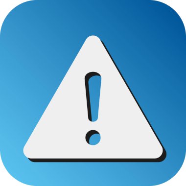 Kişisel ve Ticari Kullanım için Uyarı Vektörü Glyph Gradyan Arkaplan Simgesi