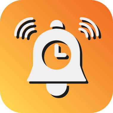 Kişisel ve Ticari Kullanım İçin Hatırlatma Vektörü Glyph Gradyan Arkaplan Simgesi