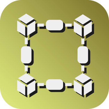 Kişisel ve Ticari Kullanım için Engelleme Zinciri Vektör Gradyan Arkaplan Simgesi