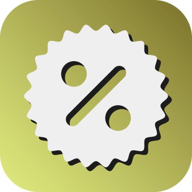 Kişisel ve ticari kullanım için Kupon Vektörü Glyph Gradyan Arkaplan Simgesi