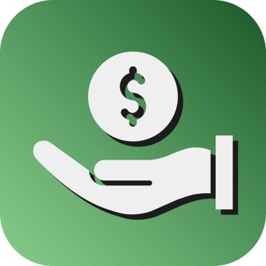 Kişisel ve ticari kullanım için Para Vektörü Glyph Gradyan Arkaplan Simgesi Ver