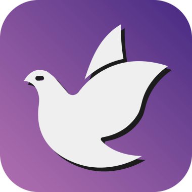 Kişisel ve ticari kullanım için Güvercin Vektörü Glyph Gradyan Arkaplan Simgesi