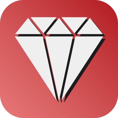 Kişisel ve ticari kullanım için Diamond Vector Glyph Gradyan Arkaplan Simgesi