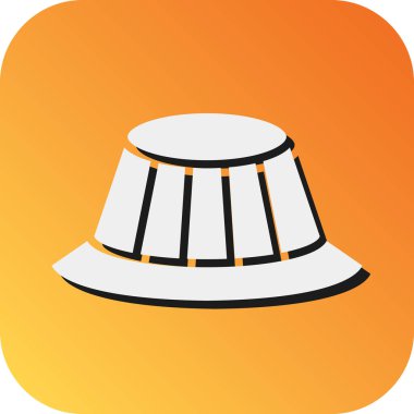 Kişisel ve ticari kullanım için Şapka Vektörü Glyph Gradyan Arkaplan Simgesi