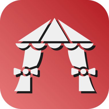 Kişisel ve ticari kullanım için Çadır Vektörü Glyph Gradyan Arkaplan Simgesi