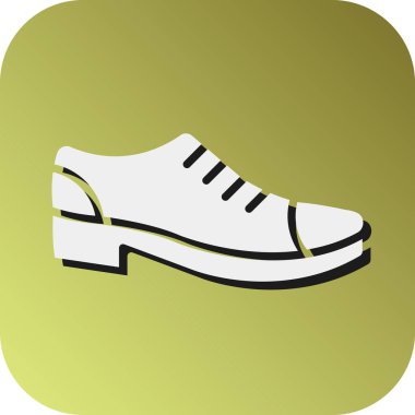 Kişisel ve Ticari Kullanım İçin Ayakkabı Vektörü Glyph Gradyan Arkaplan Simgesi