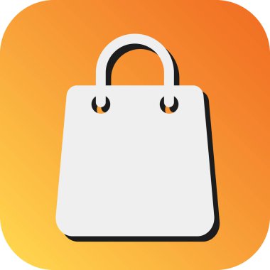 Kişisel ve Ticari Kullanım İçin Alışveriş Torbası Vektörü Glyph Gradyan Arkaplan Simgesi