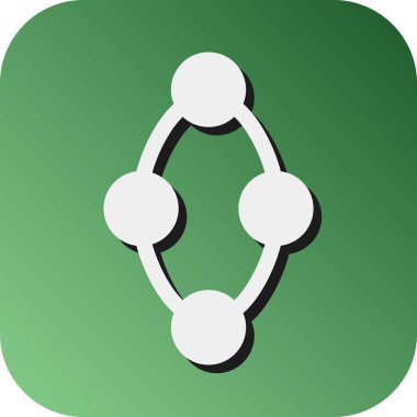 Kişisel ve ticari kullanım için Oval Vektör Glyph Gradyan Arkaplan Simgesi