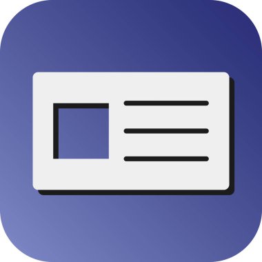 Kişisel ve Ticari Kullanım İçin İş Kartı Vektörü Glyph Gradyan Arkaplan Simgesi