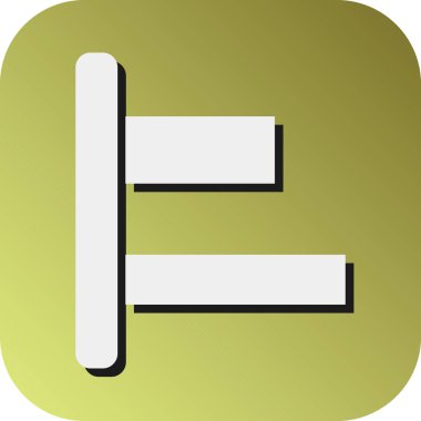 Kişisel ve Ticari Kullanım için Yatay Sol Hizalama Vektör Gradyan Arkaplan Simgesi