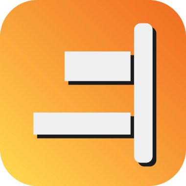 Kişisel ve Ticari Kullanım için Yatay Sağ Hizalama Vektör Gradyan Arkaplan Simgesi