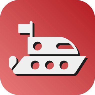 Hız Teknesi Vektörü Glyph Gradyan Arkaplan Simgesi Kişisel ve Ticari Kullanım İçin