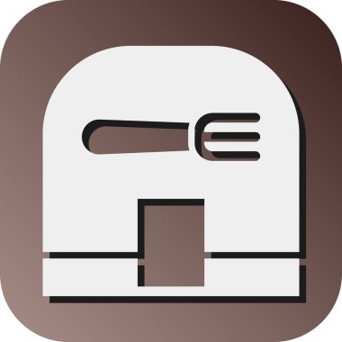 Kişisel ve ticari kullanım için Kantin Vektörü Glyph Gradyan Arkaplan Simgesi