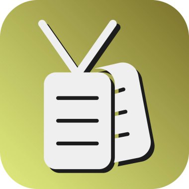 Kişisel ve ticari kullanım için Ordu Köpek Etiketi Vektör Gradyan Arkaplan Simgesi