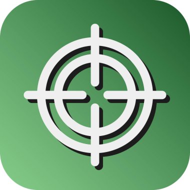 Kişisel ve Ticari Kullanım İçin Hedef Vektör Glyph Gradyan Arkaplan Simgesi